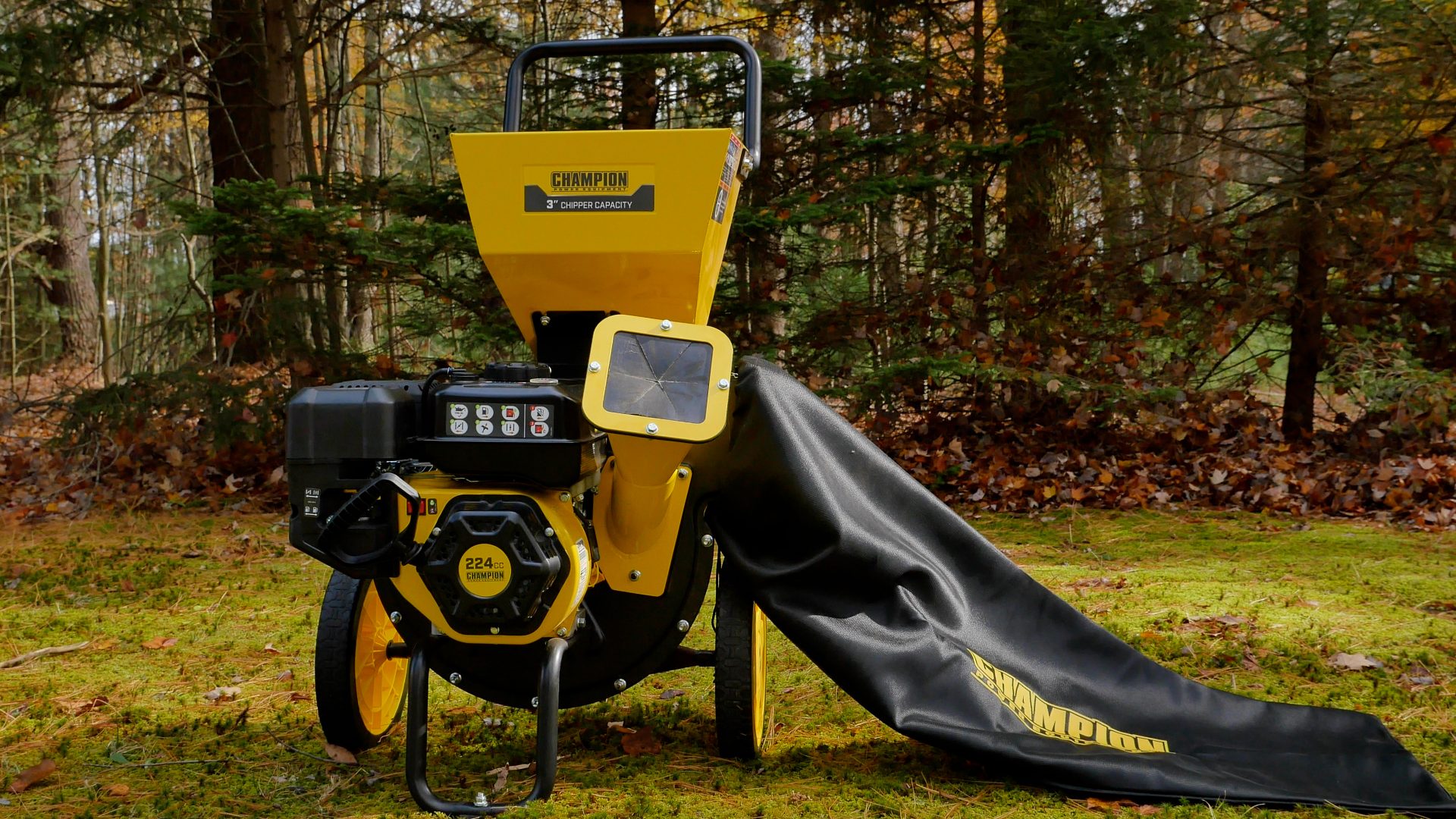 Champion 3Inch Portable ChipperShredder with Collection Bag 200905